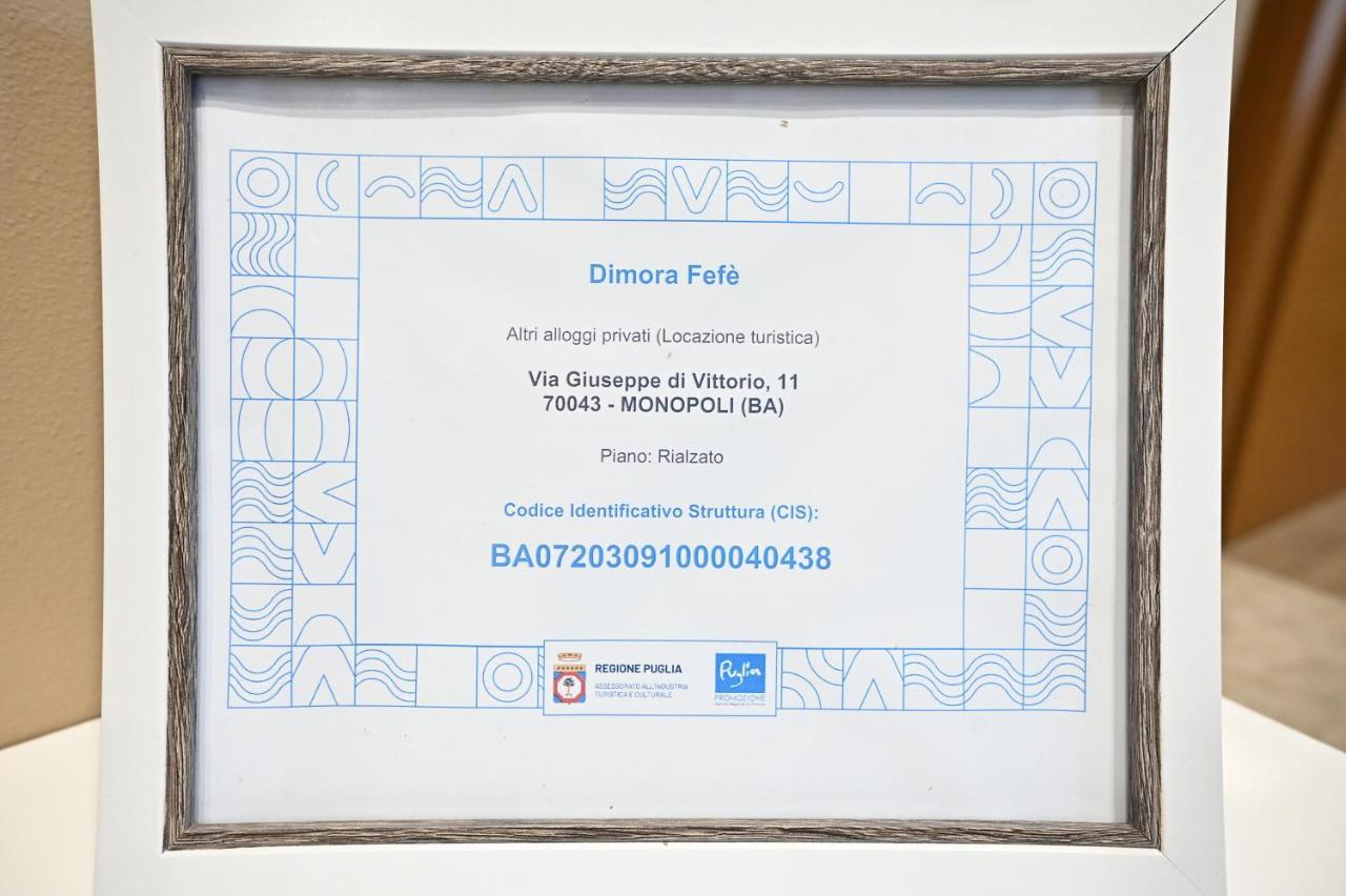 Dimora Fefe Apartment Monopoli Exterior photo